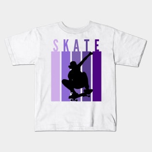 Skate (purple) Kids T-Shirt